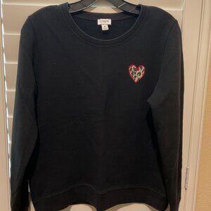 J Crew Heart Sweatshirt